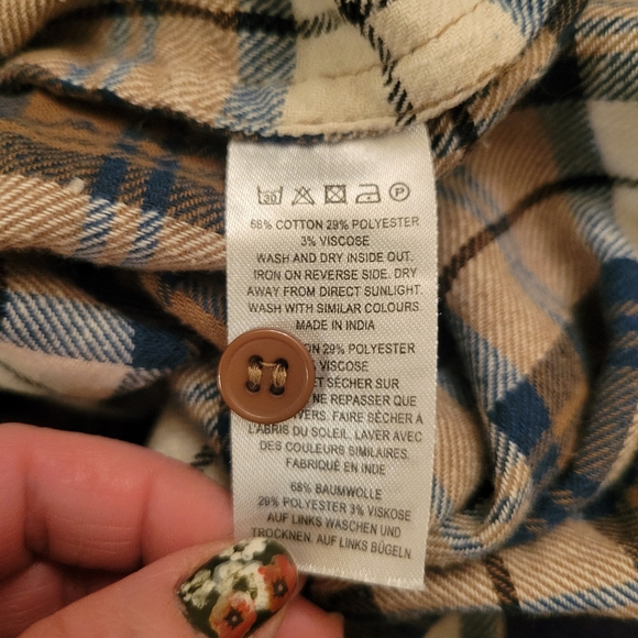 Oversized flannel plaid shirt - Picture 8 of 8